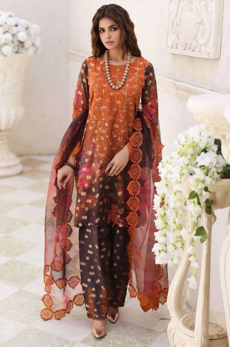 Hazzel Queens Court Vol 10 Cotton Dupatta Pakistani Suits Wholesale catalog