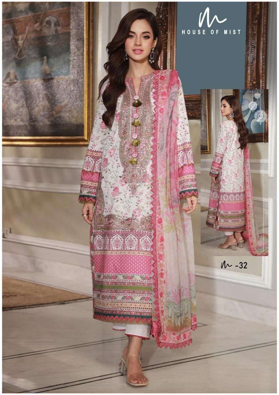 House Of Mist Ghazal Vol 4 Cotton Dress Material Wholesale catalog