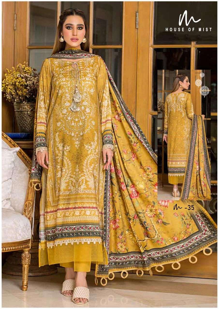 House Of Mist Ghazal Vol 4 Cotton Dress Material Wholesale catalog