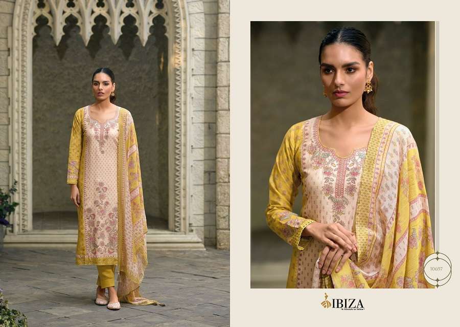 Ibiza Iznik Vol 3 Muslin Designer Salwar Kameez Wholesale catalog