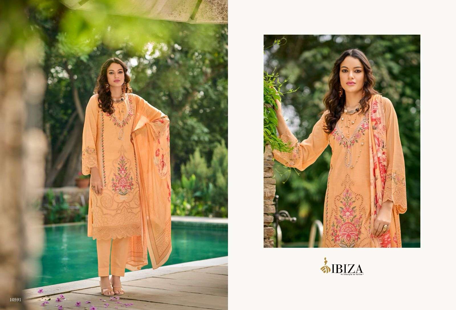 Ibiza Rosemeen Muslin Designer Salwar Kameez Wholesale catalog
