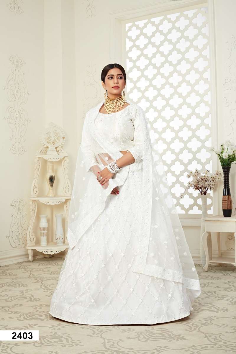 INAAYAT VOL - 01 White WEDDING SEASON SPECIAL BRIDAL WEAR LEHENGA CHOLI Wholesale catalog