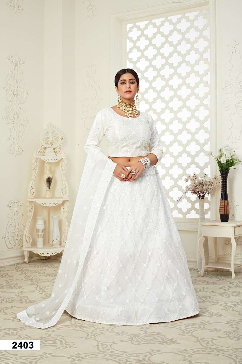 INAAYAT VOL - 01 White WEDDING SEASON SPECIAL BRIDAL WEAR LEHENGA CHOLI Wholesale catalog