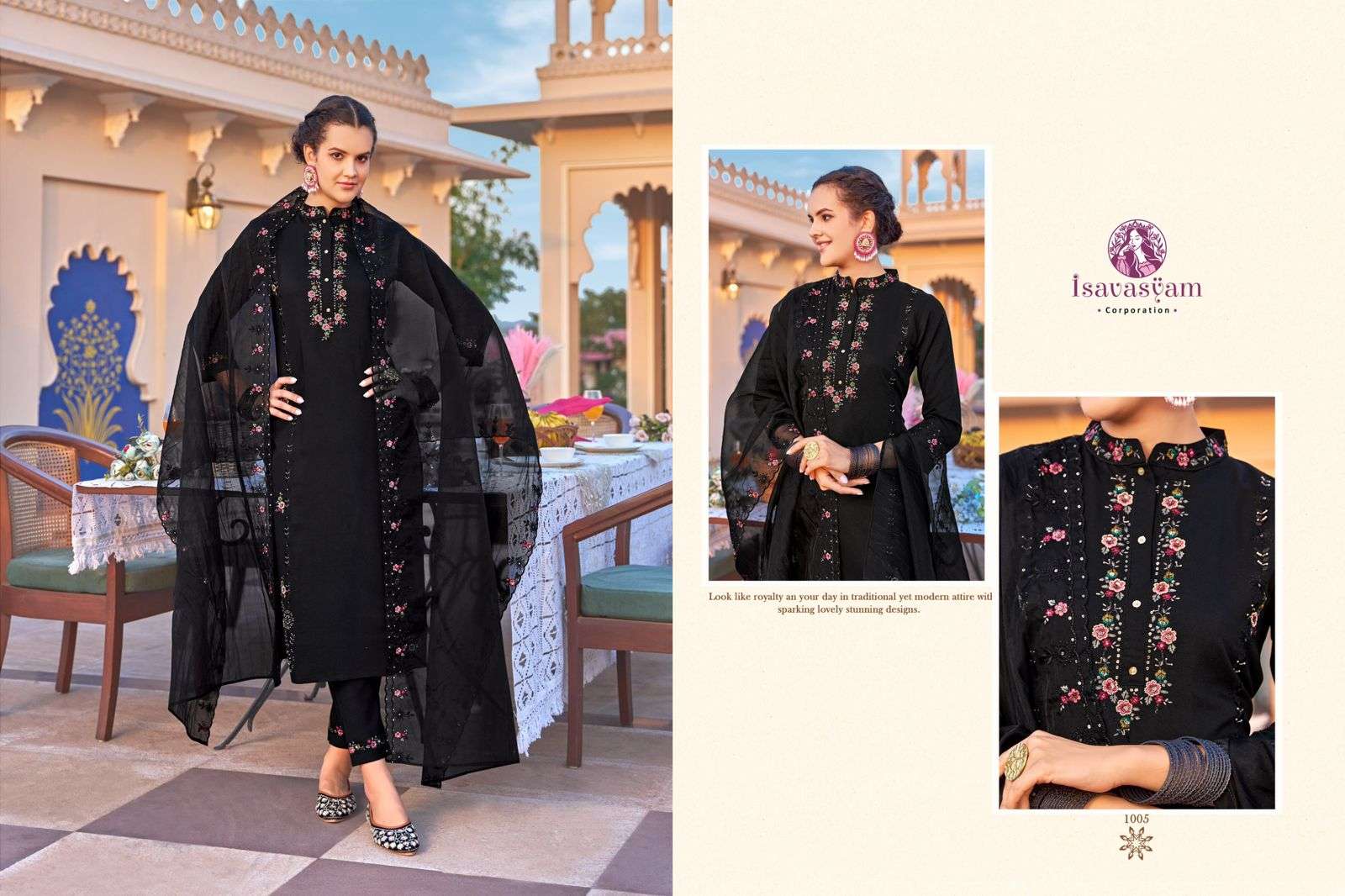 Isavasyam Armani Premium Kurti Pant With Dupatta Wholesale catalog