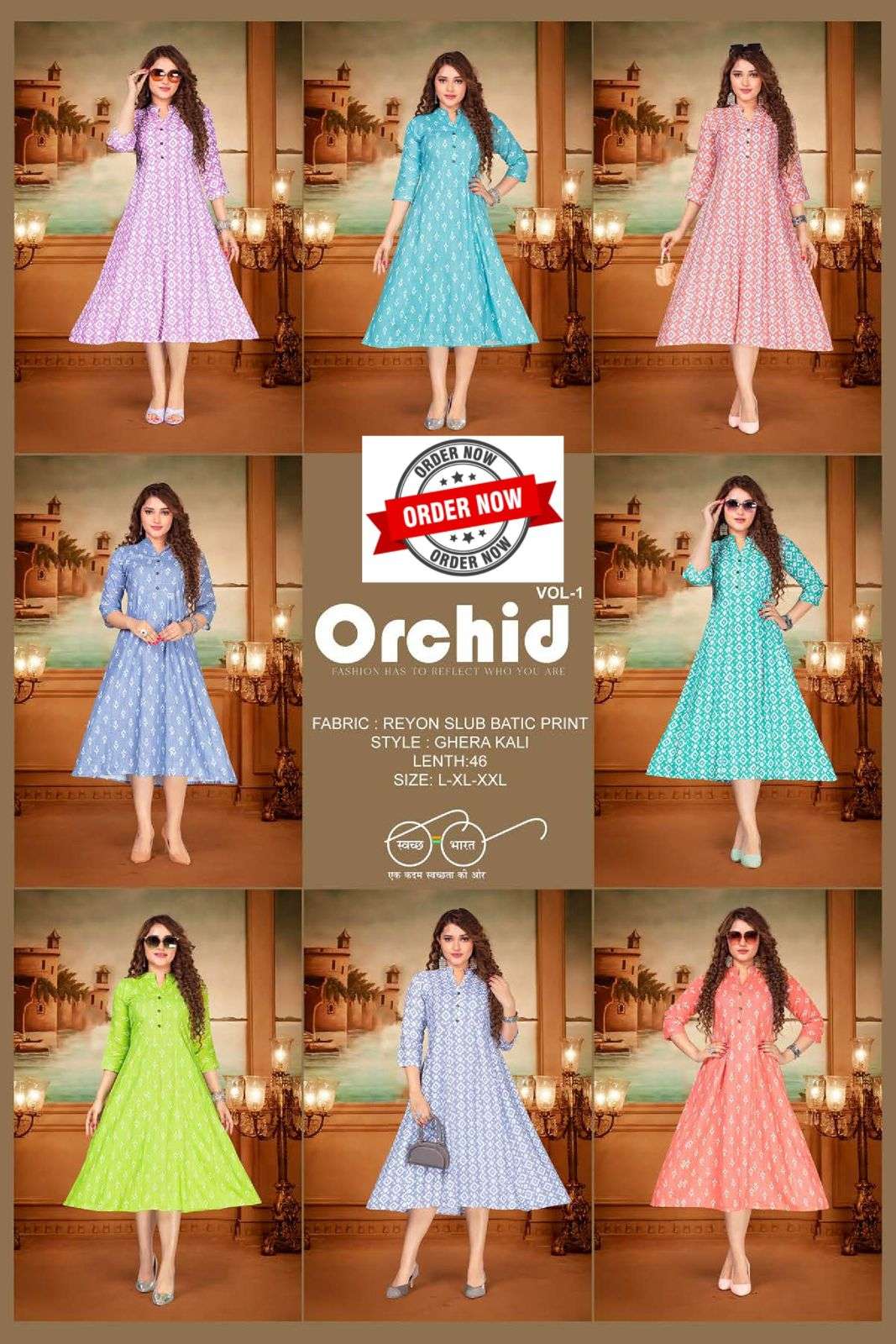 JLF ORCHID VOL.1 Kurti Wholesale catalog