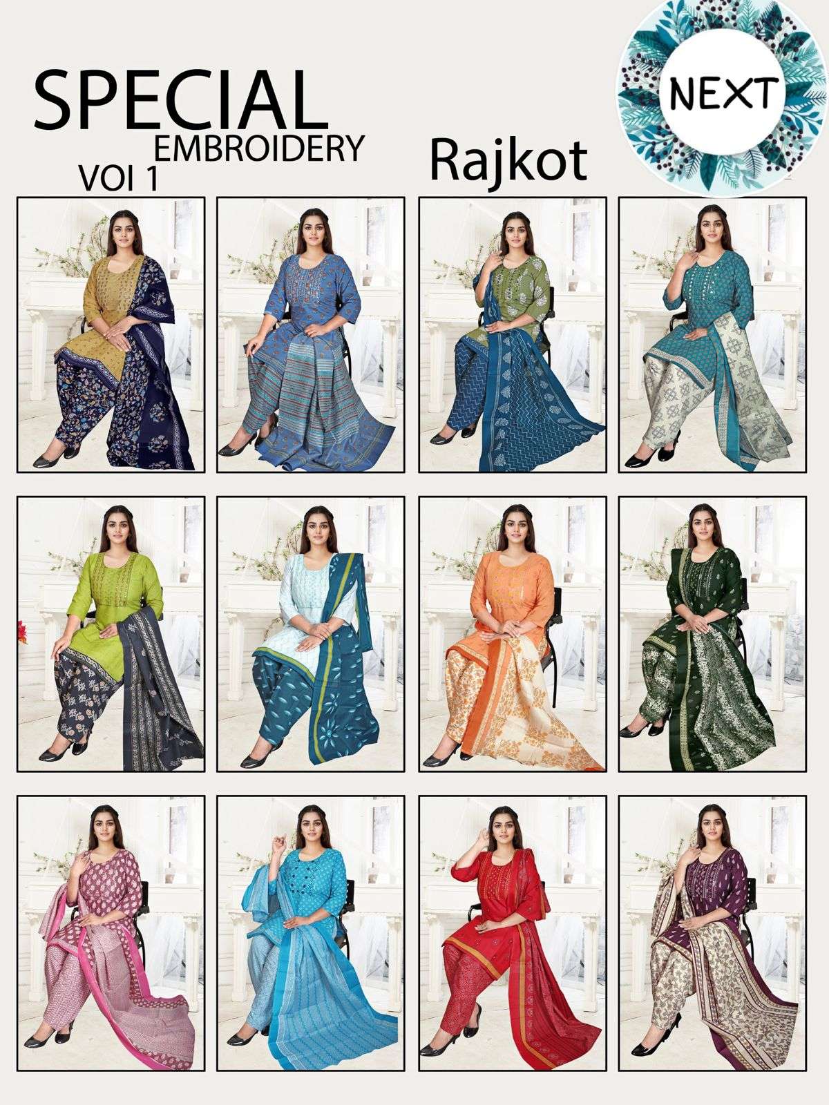 JLF SPECLAL EMBROIDERY PATIYALA READYMADE Vol- 1 Dress Materials Wholesale catalog