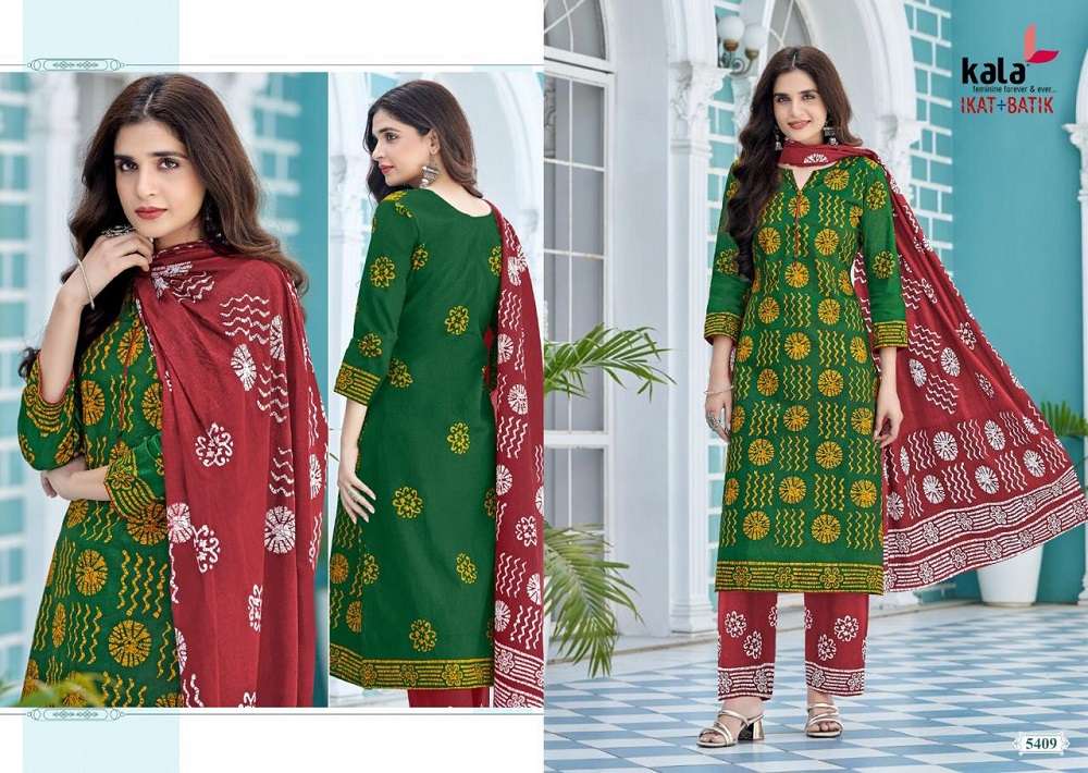 Kala Ikat And Batik -Kurti Pant With Dupatta -Wholeslae Catalog