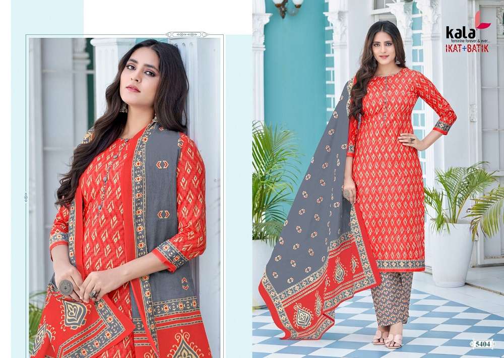 Kala Ikat And Batik -Kurti Pant With Dupatta -Wholeslae Catalog