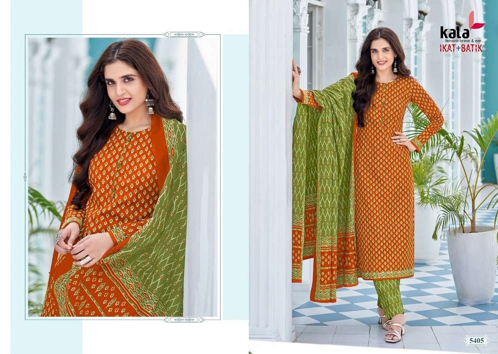 Kala Ikat And Batik -Kurti Pant With Dupatta -Wholeslae Catalog