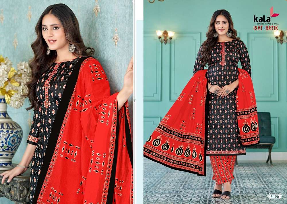 Kala Ikat And Batik -Kurti Pant With Dupatta -Wholeslae Catalog