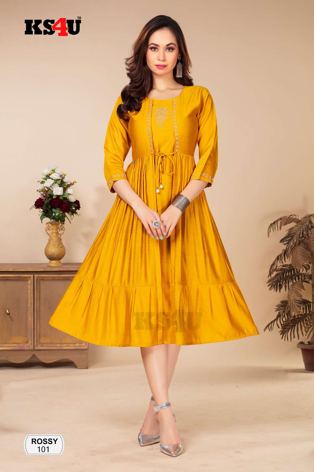 Ks4u ROSSY GHERA TOP Kurti Wholesale catalog