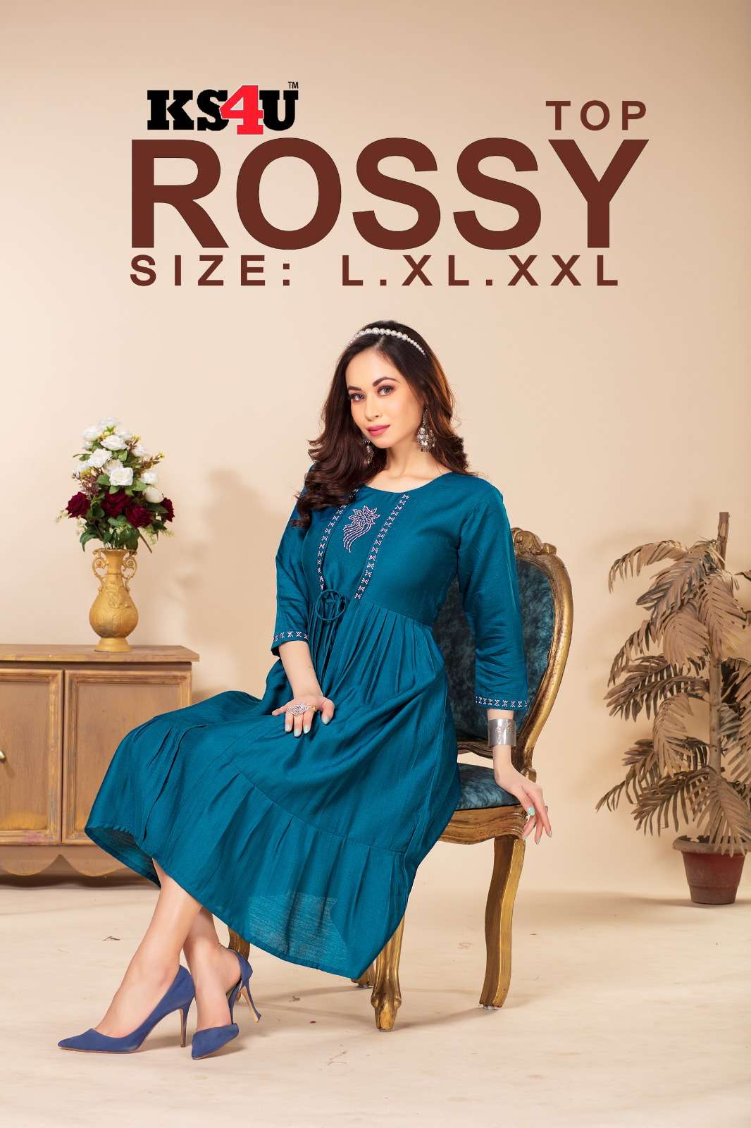 Ks4u ROSSY GHERA TOP Kurti Wholesale catalog