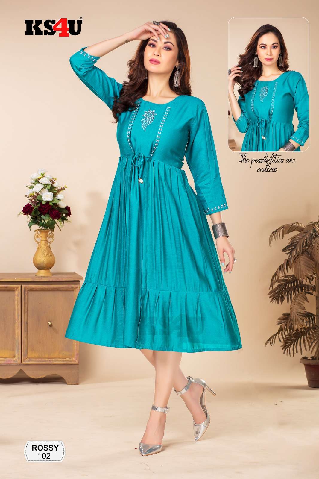 Ks4u ROSSY GHERA TOP Kurti Wholesale catalog