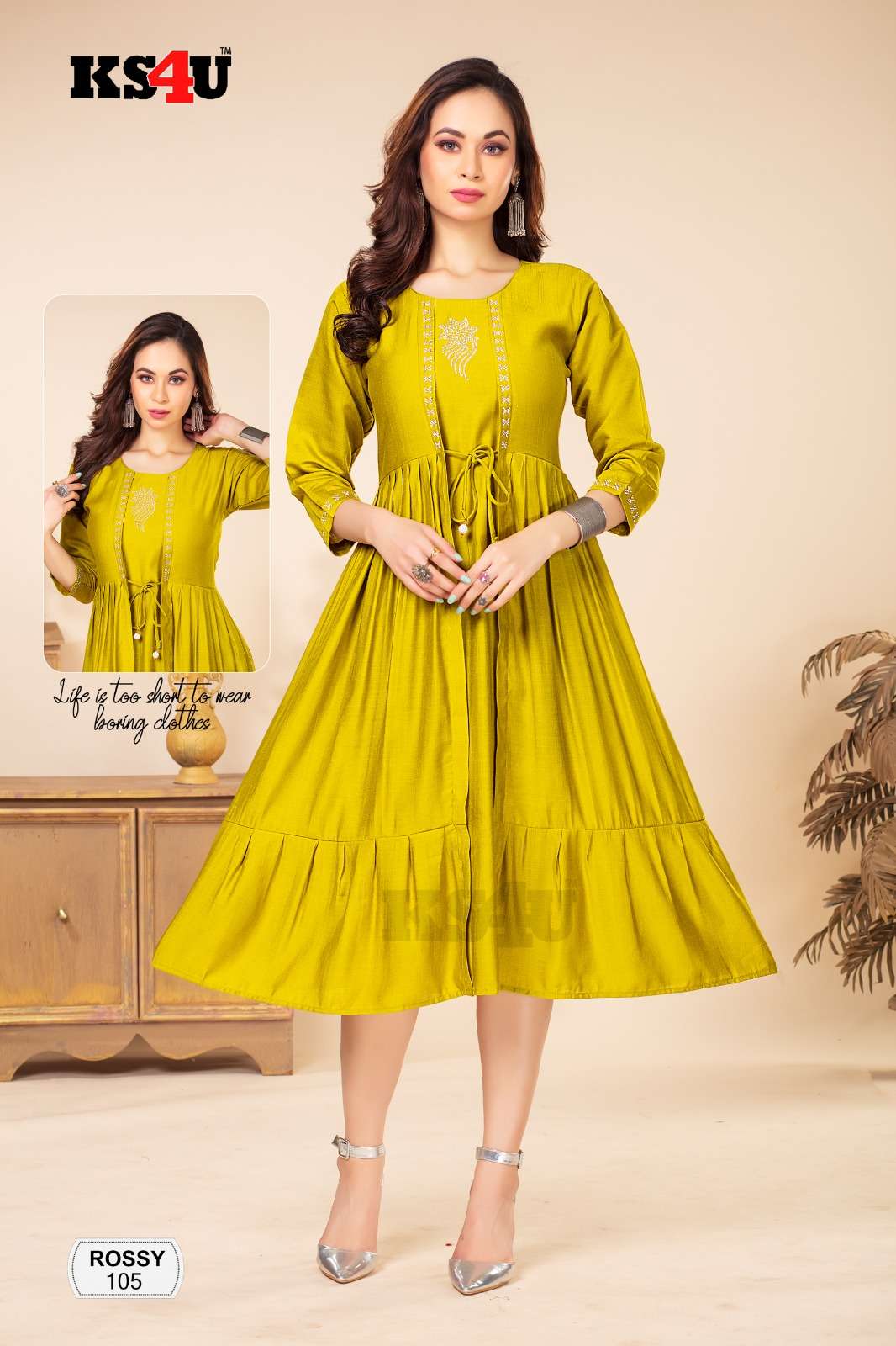 Ks4u ROSSY GHERA TOP Kurti Wholesale catalog