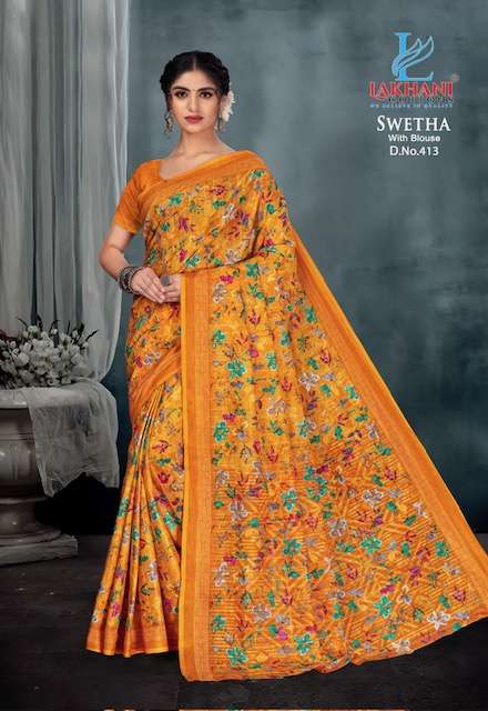 Lakhani Swetha Vol-4 – Cotton Sarees - Wholesale Catalog