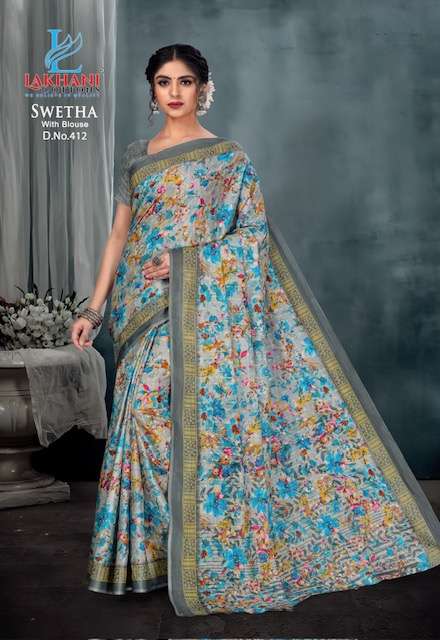 Lakhani Swetha Vol-4 – Cotton Sarees - Wholesale Catalog