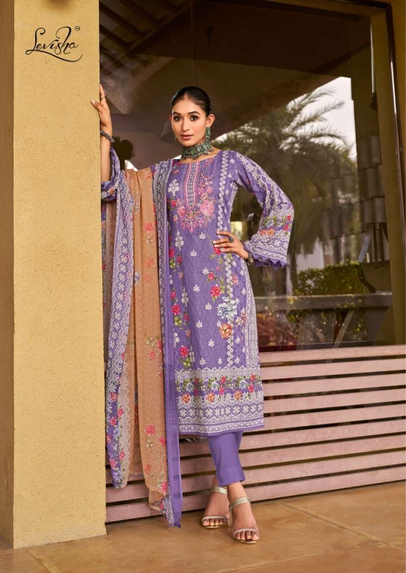 Levisha Shehnaz 1 Chiffon Dupatta Dress Material Wholesale catalog