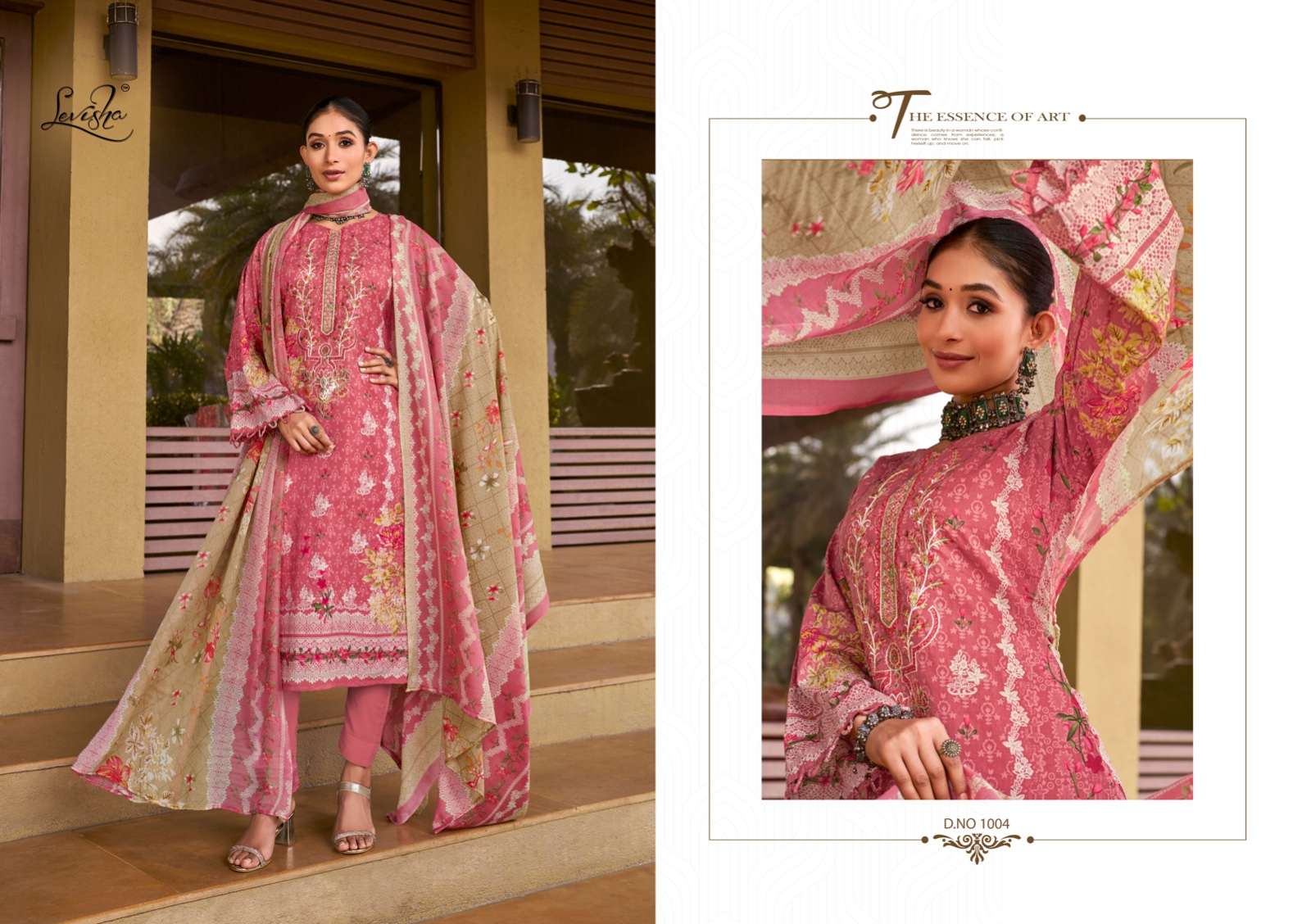 Levisha Shehnaz 1 Cotton Dupatta Dress Material Wholesale catalog