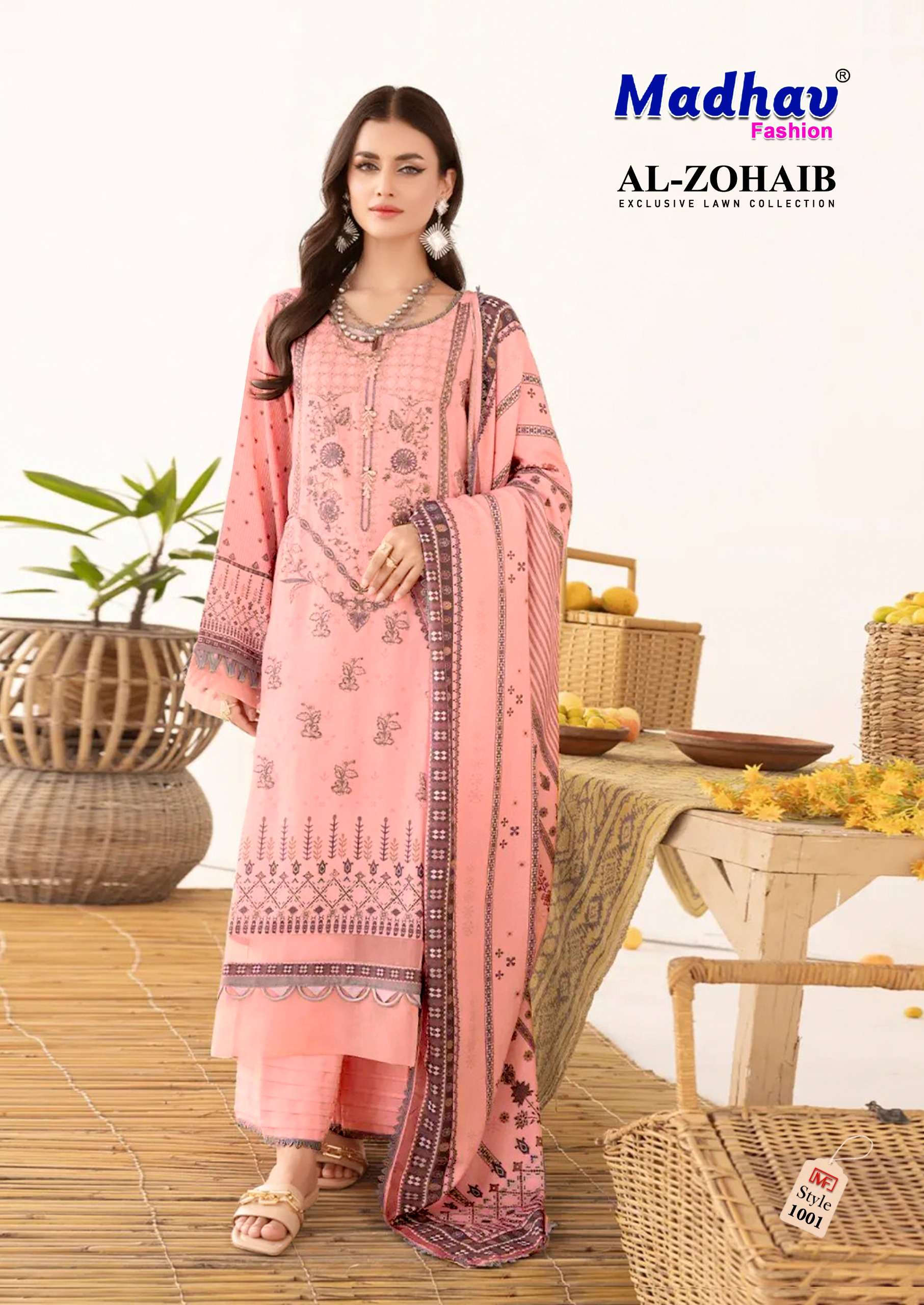 Madhav Al Zohaib Vol 1 Lawn Cotton Dress Material Wholesale catalog