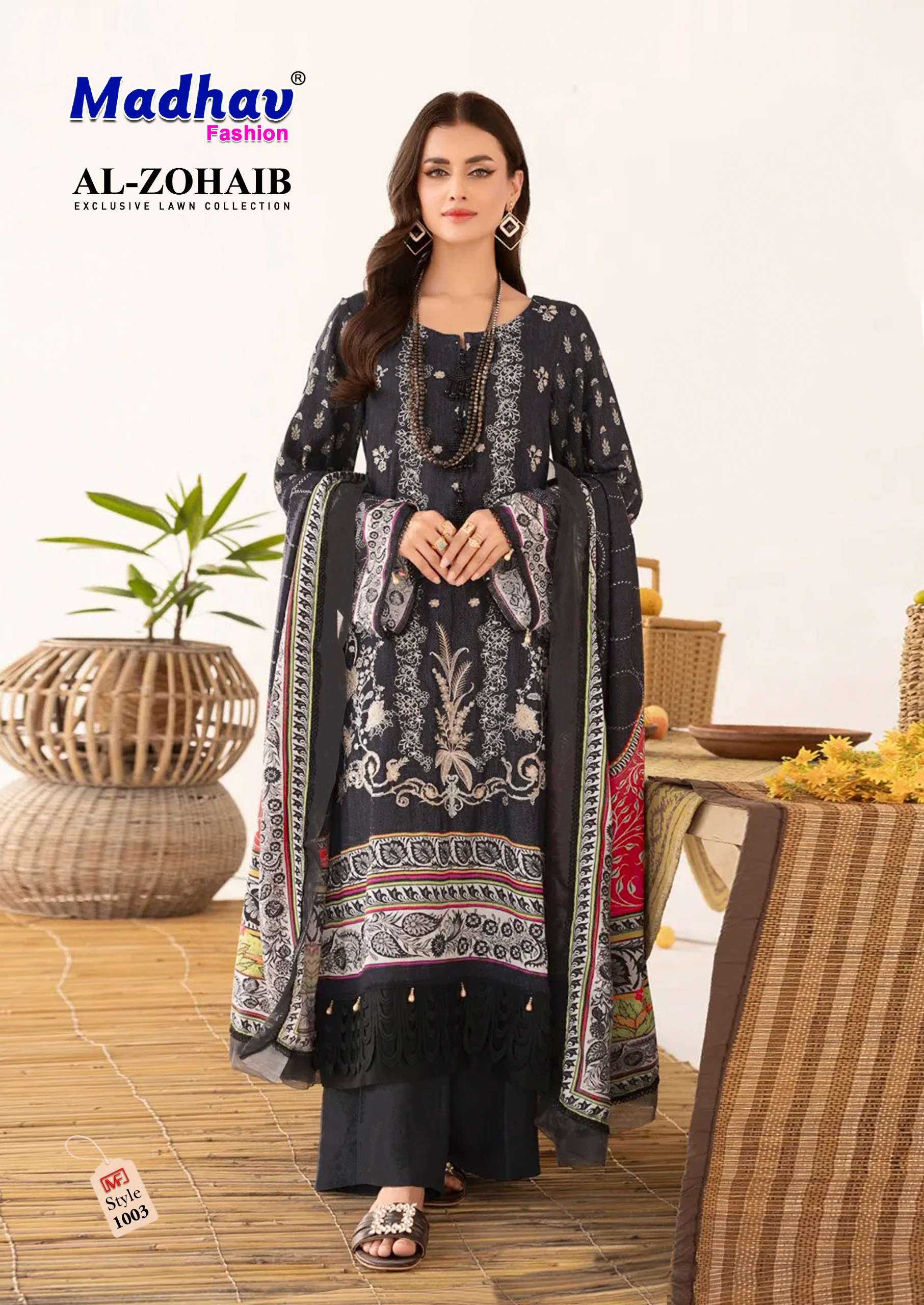 Madhav Al Zohaib Vol 1 Lawn Cotton Dress Material Wholesale catalog