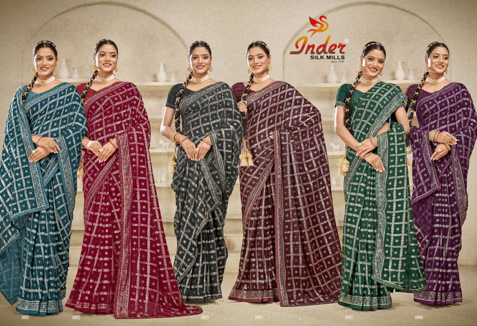 MASALA PAPAD 6467 INDER SILK MILLS Saree Wholesale catalog