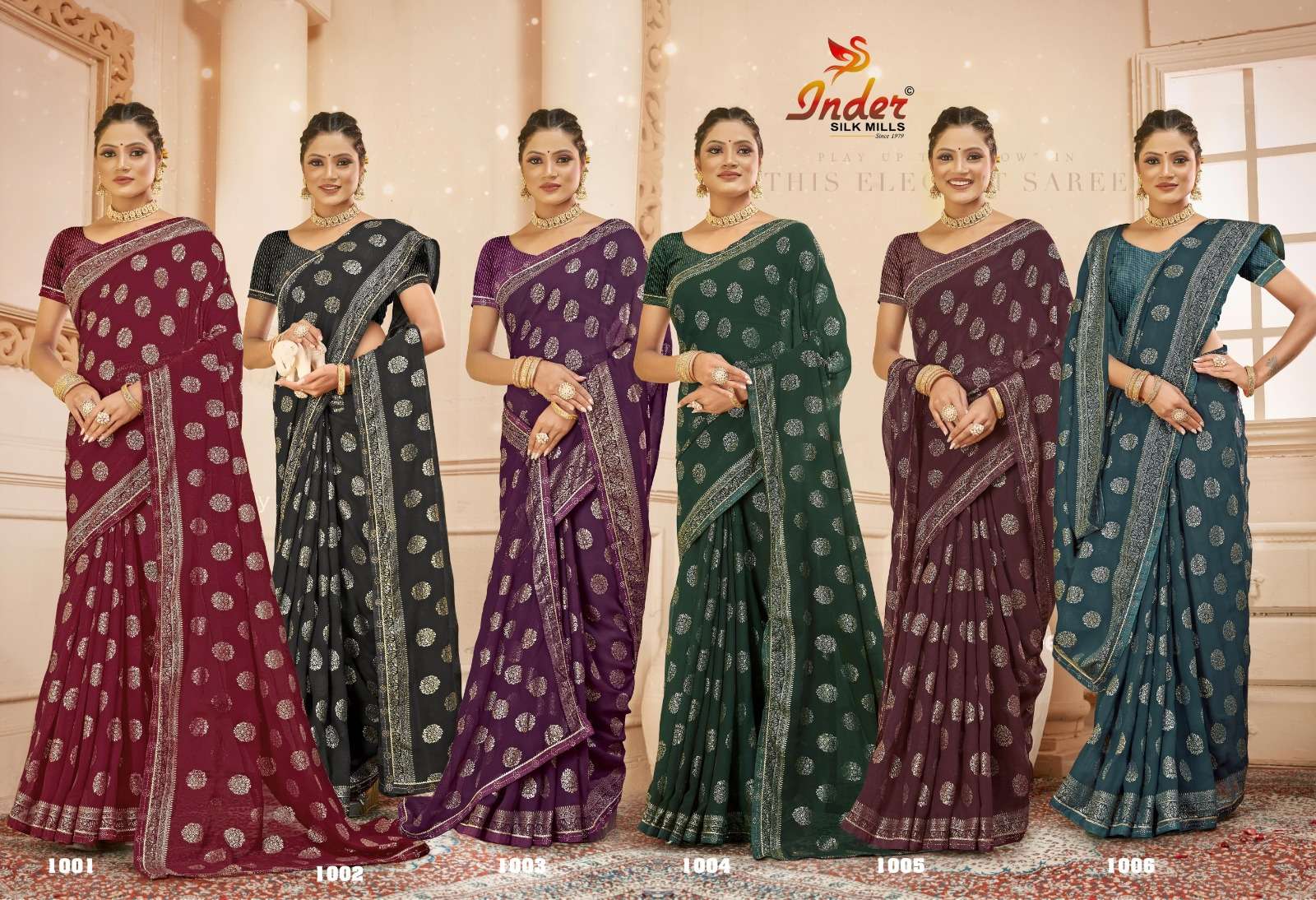 MASALA PAPAD 6506 INDER SILK MILLS Saree Wholesale catalog