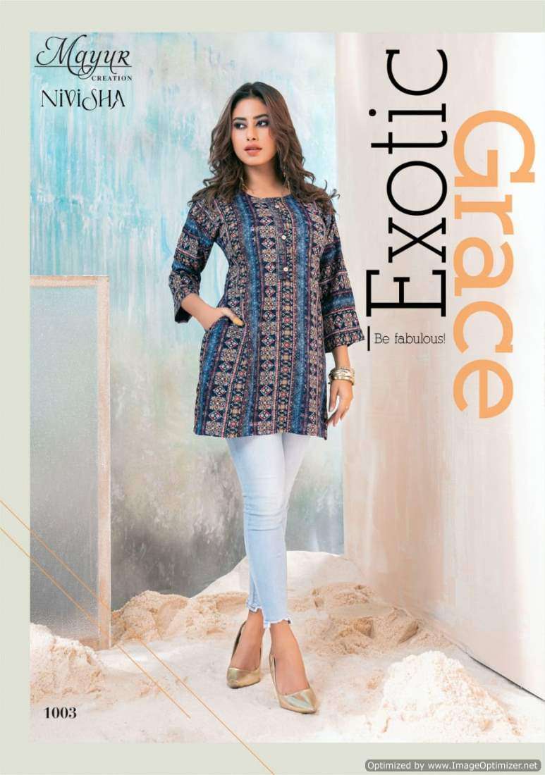 Mayur Nivisha Vol-1 – Short Tops -Wholesale Catalog