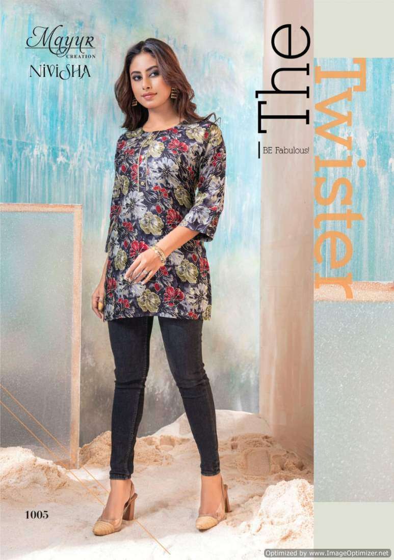 Mayur Nivisha Vol-1 – Short Tops -Wholesale Catalog