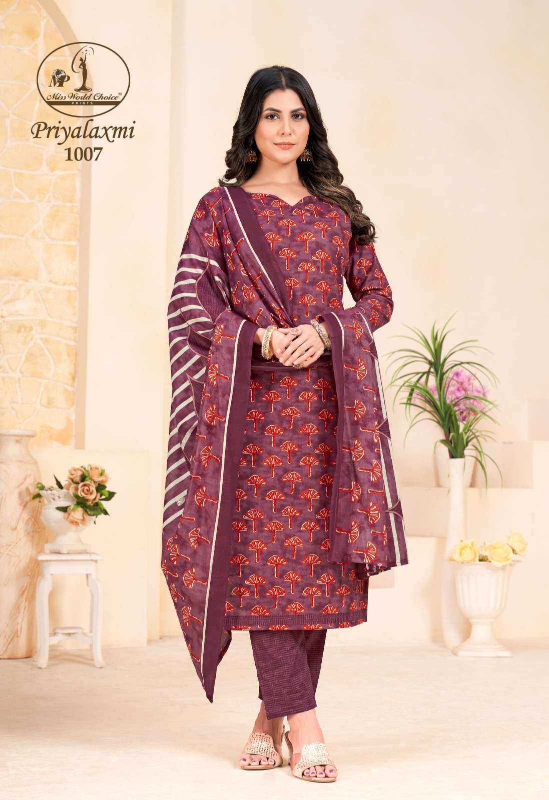 Miss Worl Choice Priyalaxmi Vol 1 Cotton Dress Material Wholesale catalog