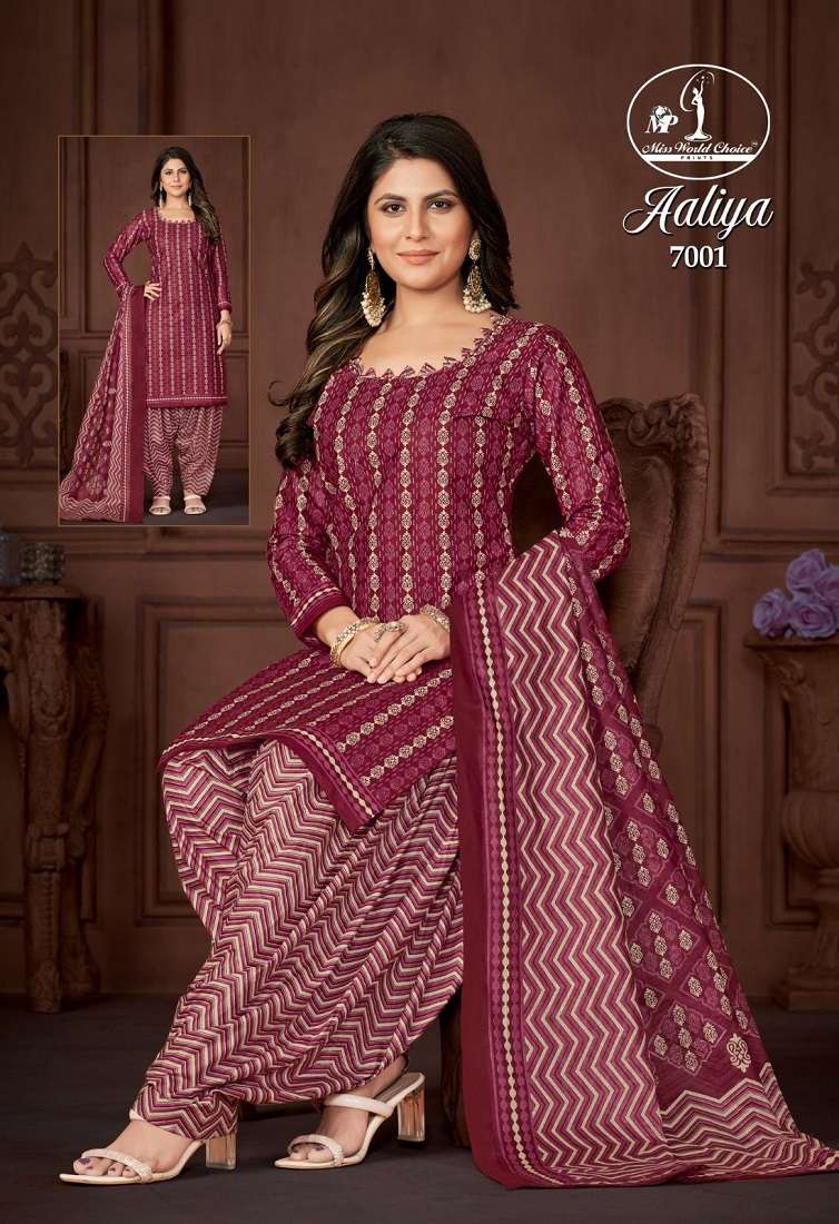 Miss World Aaliya Vol-7 -Dress Material -Wholesale Catalog