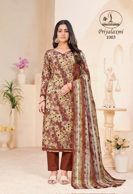 Missworld Priyalaxmi Vol-1 – Dress Material - Wholesale Catlog