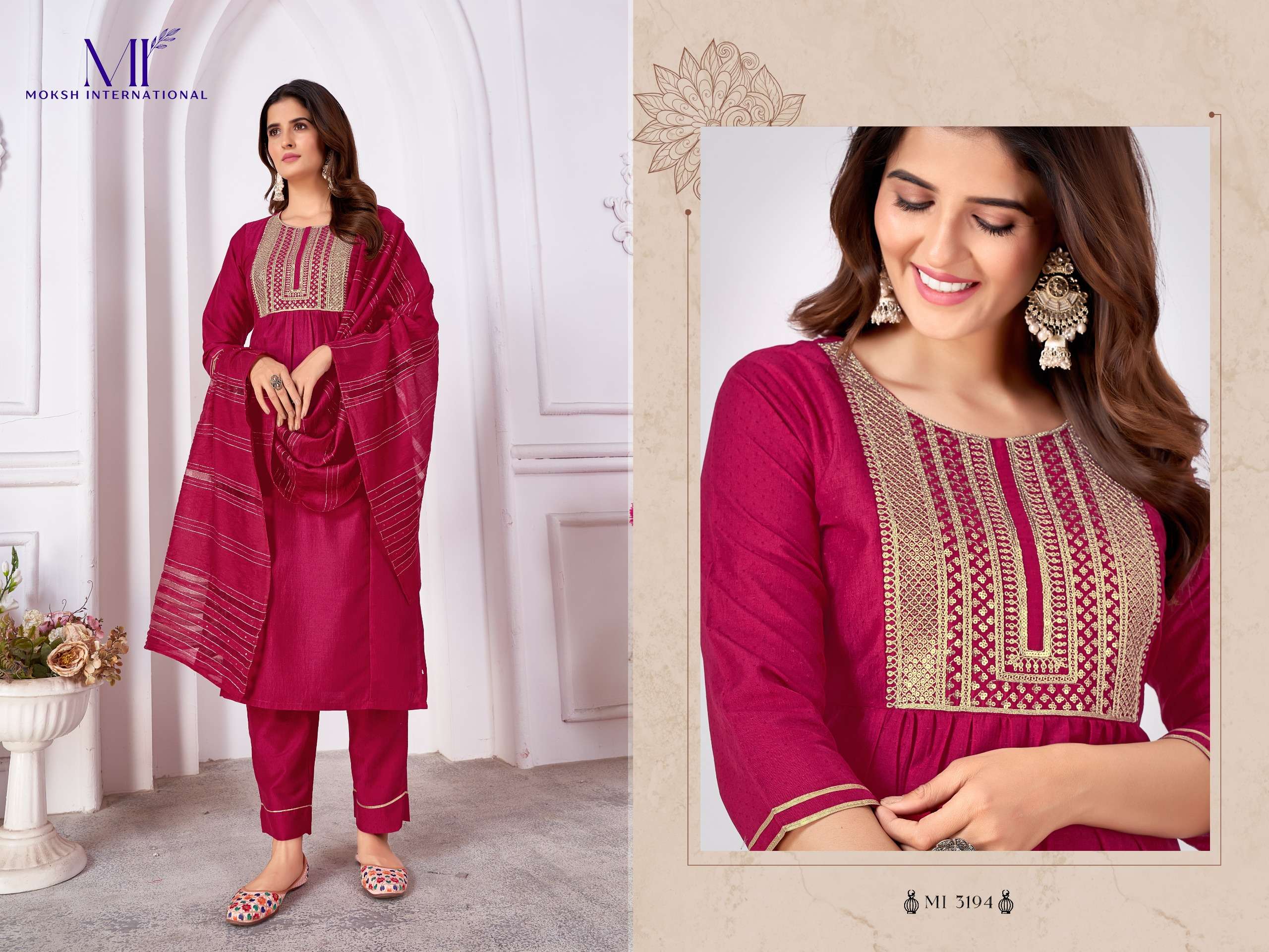 MOKSH INTERNATIONAL Rangoli Vol-1 Kurti Wholesale catalog