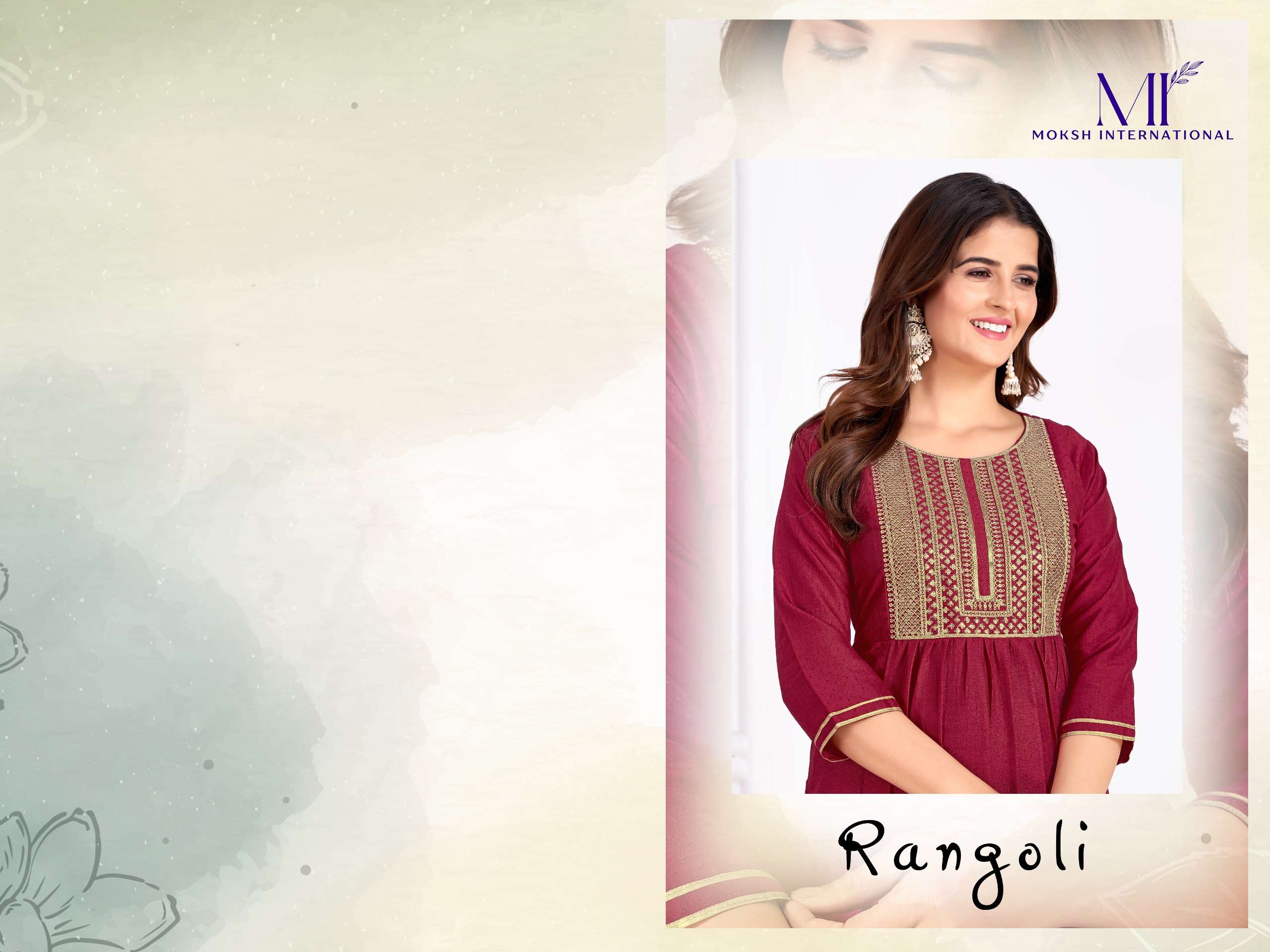 MOKSH INTERNATIONAL Rangoli Vol-1 Kurti Wholesale catalog