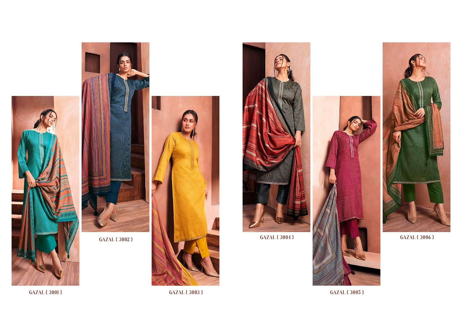 Mumtaz Gazal Jam Satin Designer Salwar Kameez Wholesale catalog