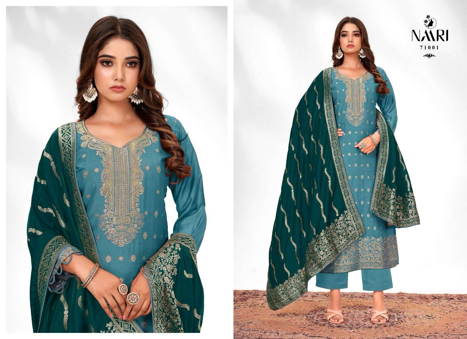 Naari Ferari Muslin Jacquard Designer Salwar Suits Wholesale catalog