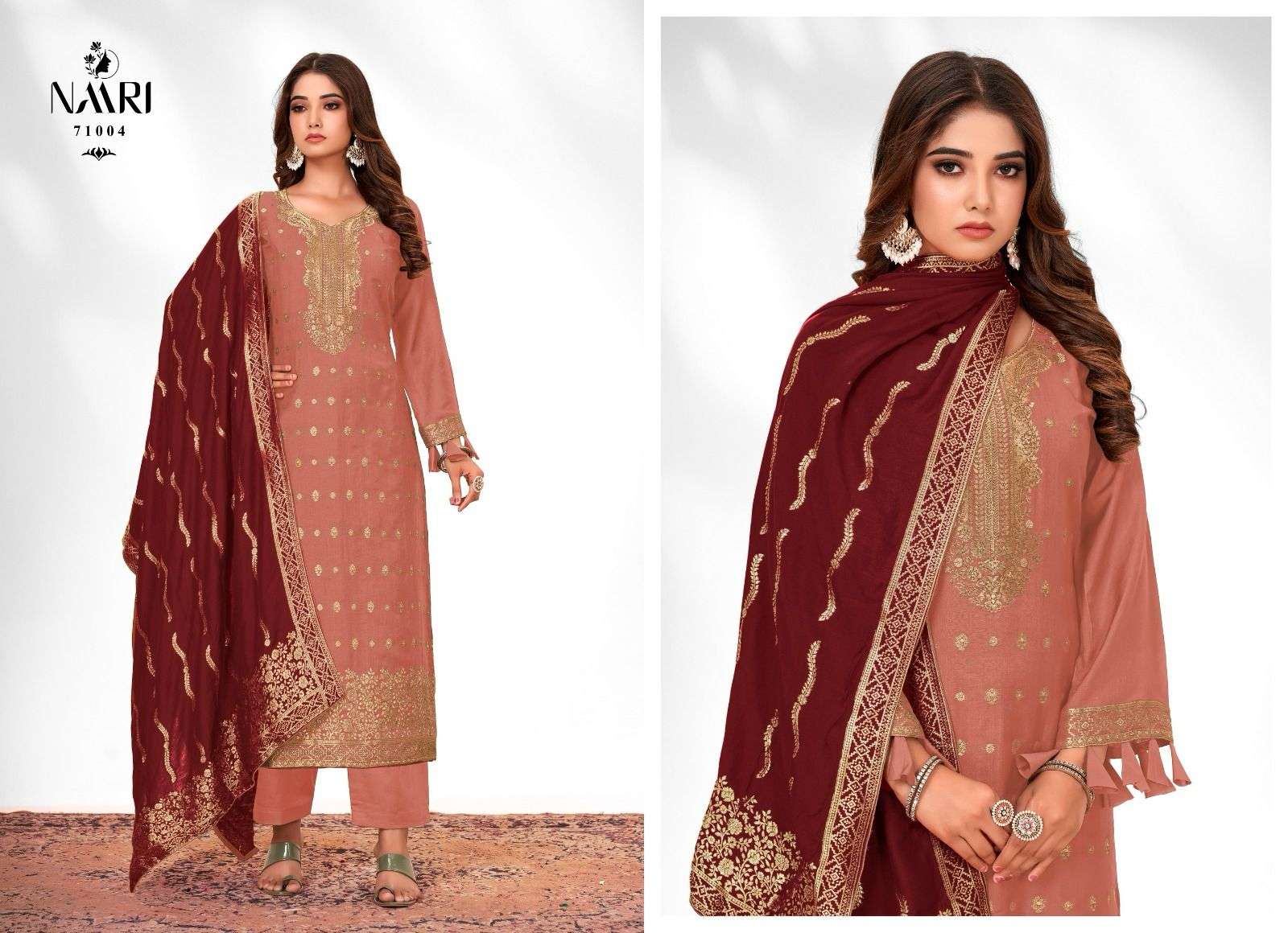 Naari Ferari Muslin Jacquard Designer Salwar Suits Wholesale catalog