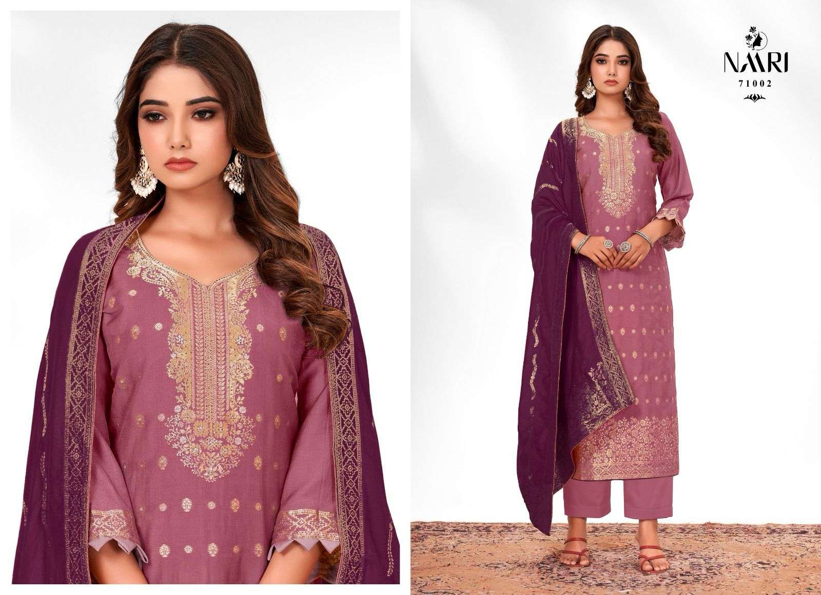 Naari Ferari Muslin Jacquard Designer Salwar Suits Wholesale catalog