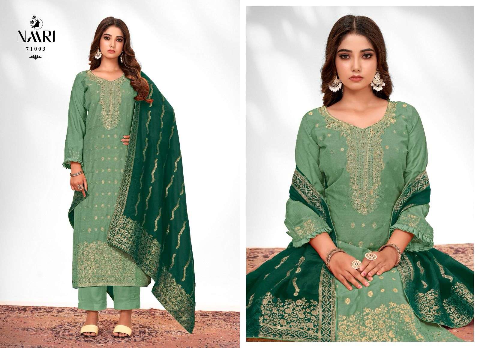 Naari Ferari Muslin Jacquard Designer Salwar Suits Wholesale catalog