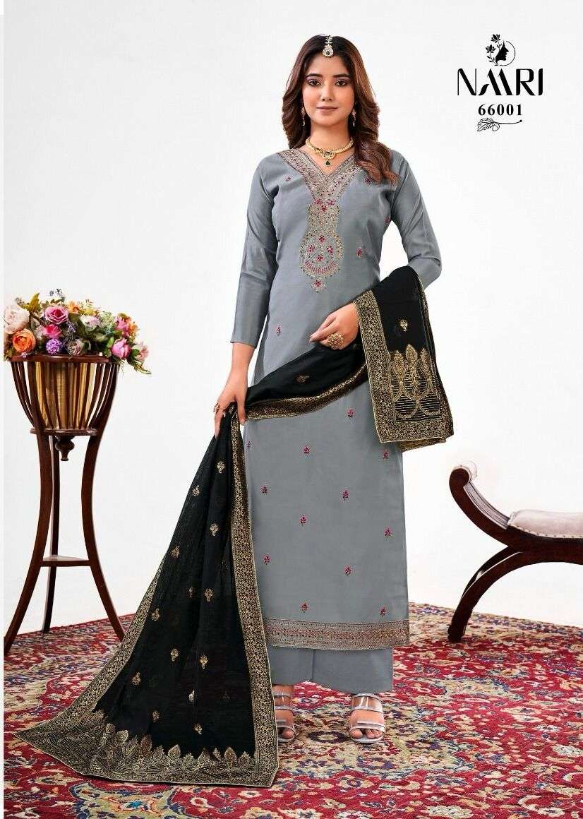 Naari Gatha Roman Silk Designer Salwar Kameez Wholesale catalog