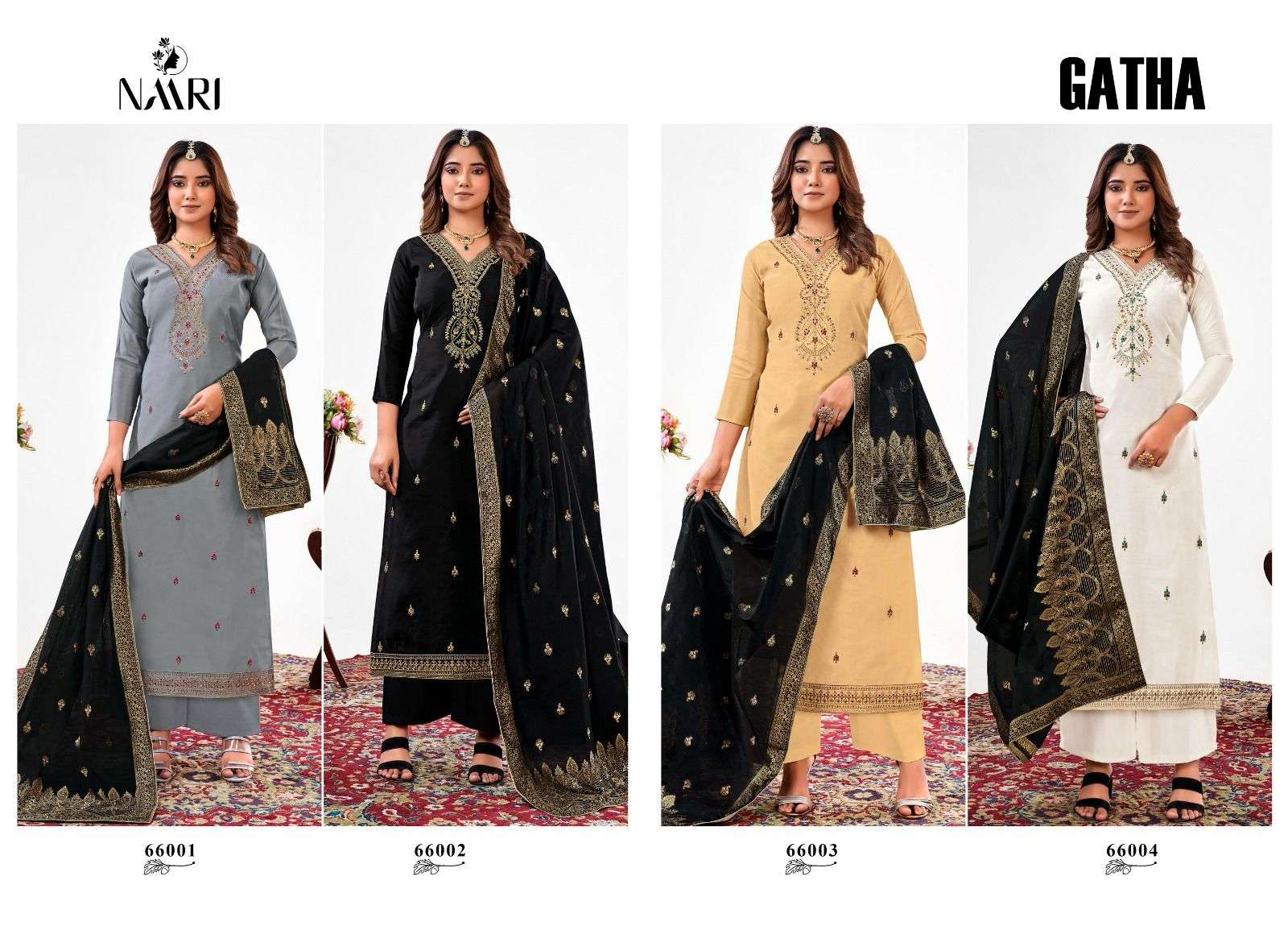 Naari Gatha Roman Silk Designer Salwar Kameez Wholesale catalog