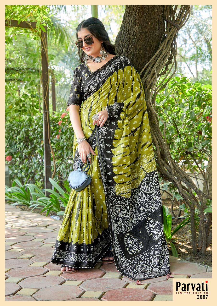 Parvati Jaipuri Vol-1- Cotton Saree Wholesale Catalog