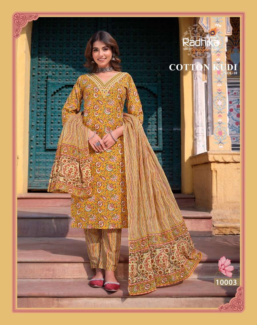 RADHIKA LIFE STYLE Cotton kudi vol -10 Kurti Wholesale catalog