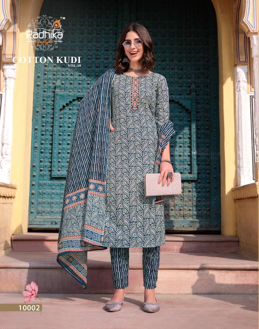 RADHIKA LIFE STYLE Cotton kudi vol -10 Kurti Wholesale catalog