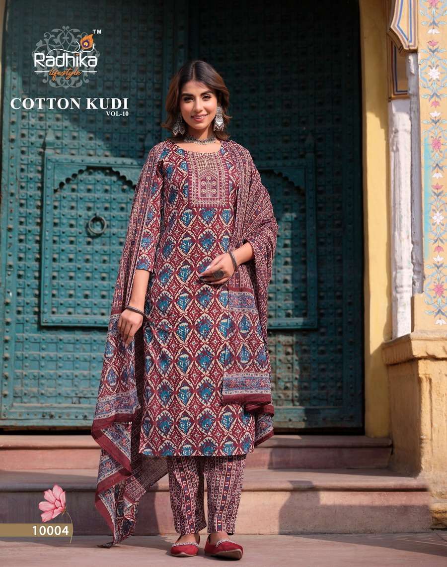 RADHIKA LIFE STYLE Cotton kudi vol -10 Kurti Wholesale catalog