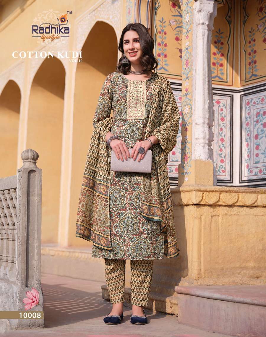 RADHIKA LIFE STYLE Cotton kudi vol -10 Kurti Wholesale catalog