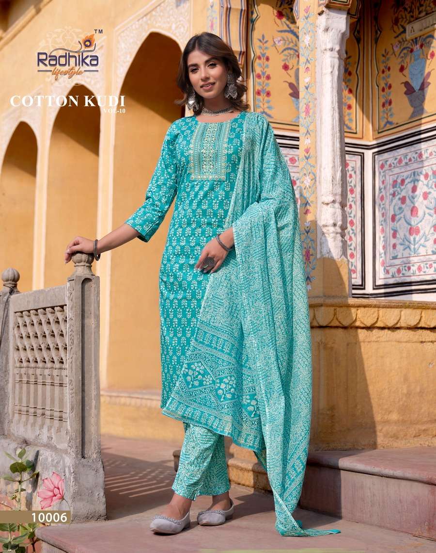 RADHIKA LIFE STYLE Cotton kudi vol -10 Kurti Wholesale catalog