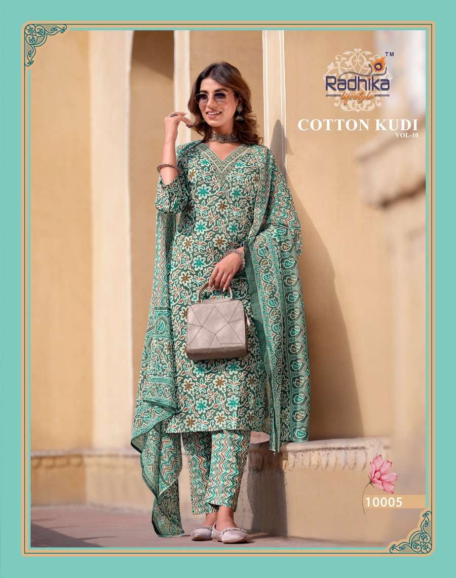 RADHIKA LIFE STYLE Cotton kudi vol -10 Kurti Wholesale catalog