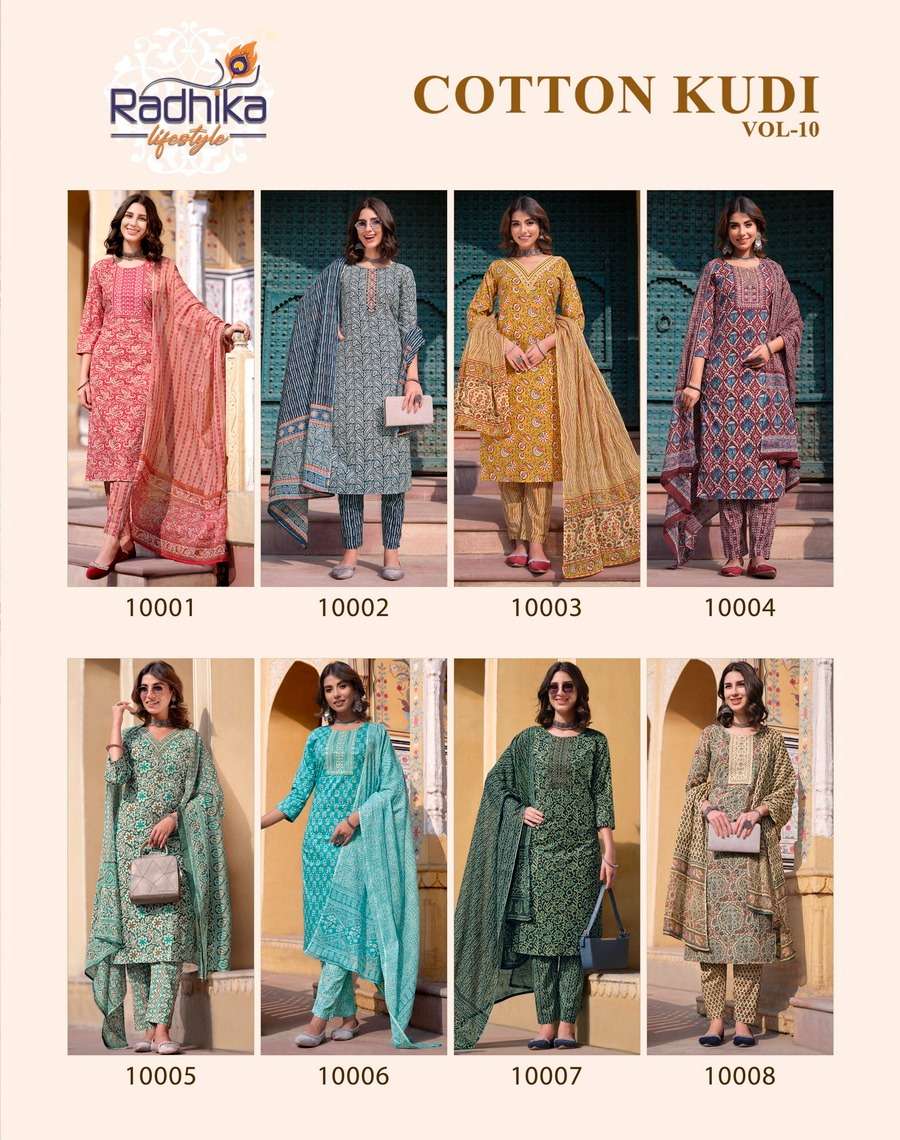 RADHIKA LIFE STYLE Cotton kudi vol -10 Kurti Wholesale catalog