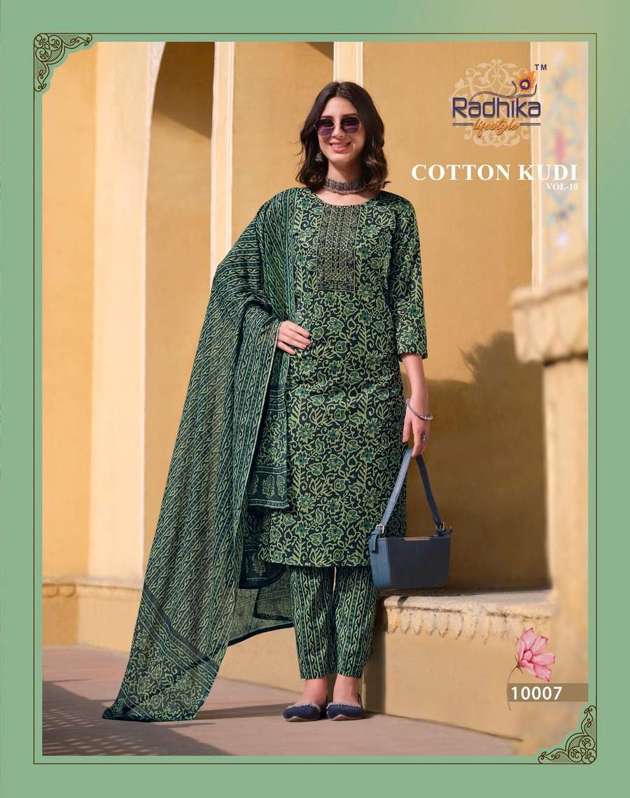 RADHIKA LIFE STYLE Cotton kudi vol -10 Kurti Wholesale catalog