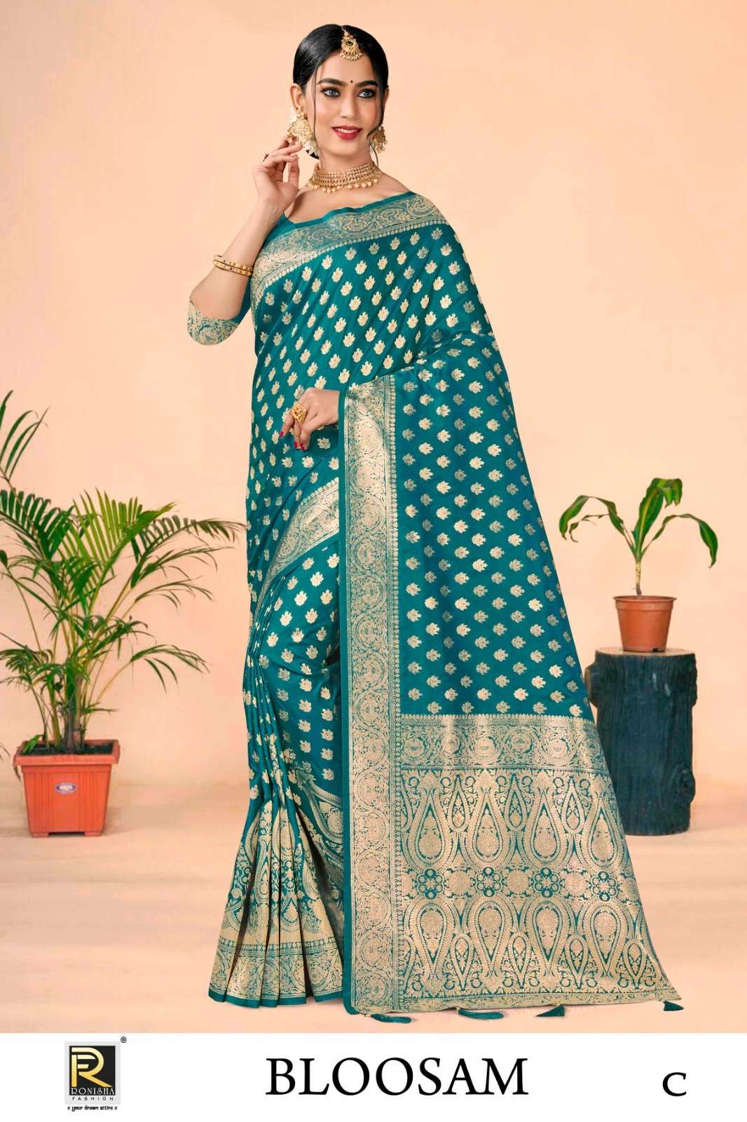 Ronisha Bloosam  Banarasi Silk Saree Wholesale catalog